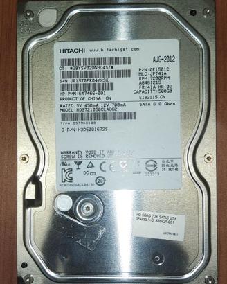 Disco Hitachi HGST hard disk 500GB SATA 3,5"