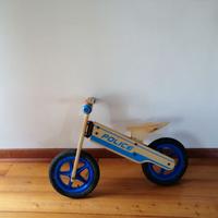 Bicicletta senza pedali in legno