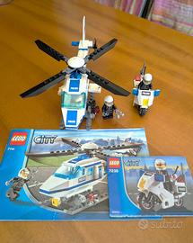LEGO City 7741 Elicottero + 7235 Moto Polizia