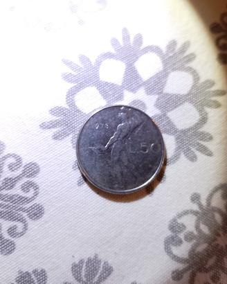 50 lire 1978 con errore di conio