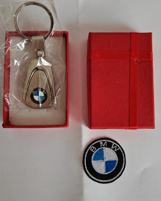 Portachiavi Bmw in acciaio  BMW Patch ricamata 