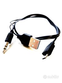 Cavo triplo 50 cm Jack audio + Usb + Micro-Usb