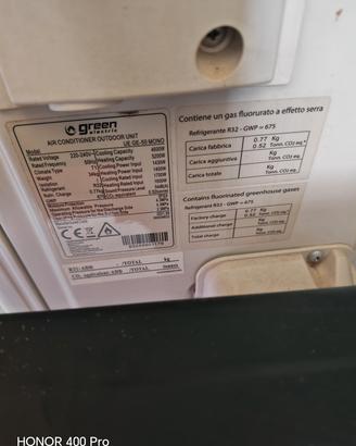 Condizionatore green electric 18000 inverter