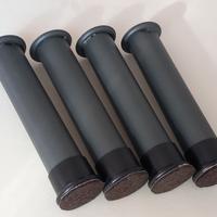 4 gambe per letto o pedana cm.26 in metallo nero