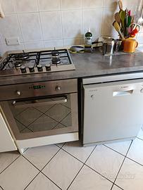 Piano cottura + forno+ lavastoviglie+ topper(piano