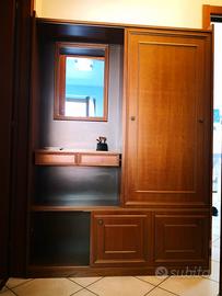 Mobile da ingresso in legno specchio + scorrevoli