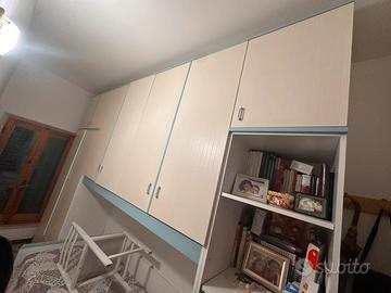 Armadio a ponte con letto singolo