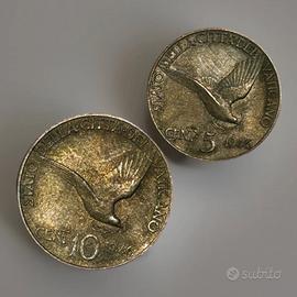 5-10 CENT 1946 RRR PIO XII VATICANO 1000pz GIG. 22