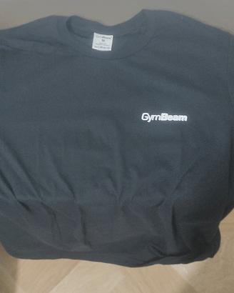 T-Shirt GymBeam da uomo nera taglia M
