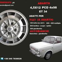 Cerchi abarth 4,5x 12 4x98 fiat 600 campagnolo