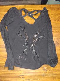 Maglia Gothic Punk Rave Nera XXL Alternative