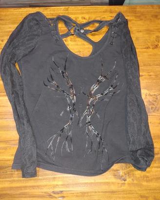 Maglia Gothic Punk Rave Nera XXL Alternative