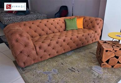 Divano Chesterfield Bluemoon moderno champagne