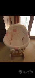 Culla in vimini con cappotta Waldin