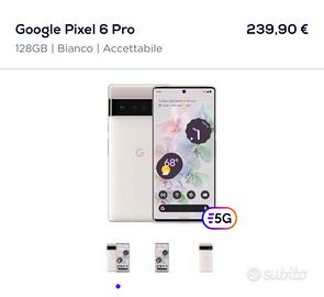 Google pixel 6 pro con 24 mesi di garanzia