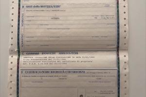 Certificato vespa primavera et3