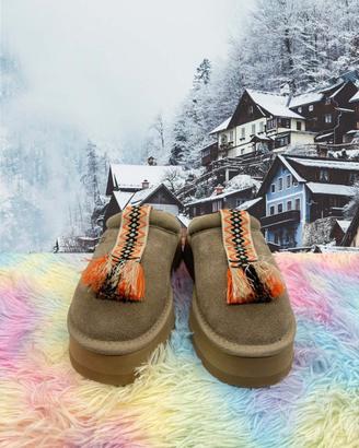 Pantofole invernali UGG Tazzle, verde-marrone 37