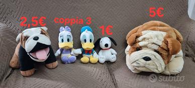 peluches di vario tipo