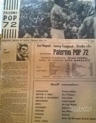 Palermo pop manifesto programma festival 1972