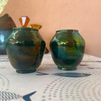 coppia vaso iridescente Riccardo Gatti Faenza 