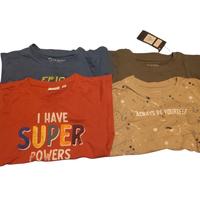 set magliette a maniche corte bimbo 4-5 anni