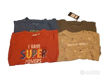 set magliette a maniche corte bimbo 4-5 anni