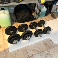 PESI PALESTRA WEIDER IN GHISA 2 SET COMPONIBILI
