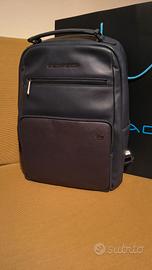Zaino in pelle Piquadro blu 14 pollici 