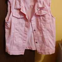 gilet jeans smanicato donna
