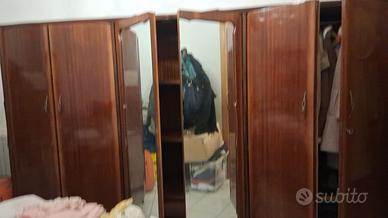 Armadio e cassettiera anni 60 legno massello