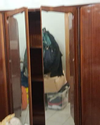 Armadio e cassettiera anni 60 legno massello