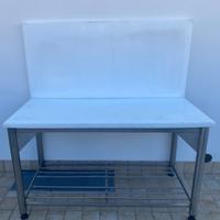 Tavolo BlueRed acciaio inox + due top in teflon