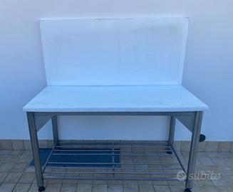 Tavolo BlueRed acciaio inox + due top in teflon