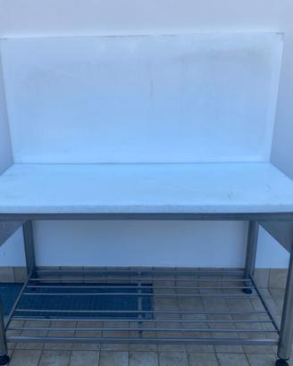 Tavolo BlueRed acciaio inox + due top in teflon