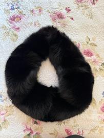 Scaldacollo in vera pelliccia di volpe nera