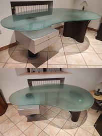 Scrivania ufficio vetro 200x120x75