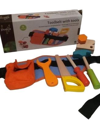 Cintura Bricolage 9 utensili in legno- Gioco Educa