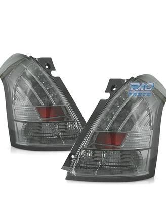 FANALI PER SUZUKI SWIFT 05-10 LED FONDO CROMATO FU