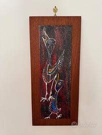 Quadro teak e piastrella