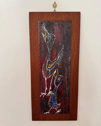 Quadro teak e piastrella