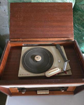 Radio Giradischi Philips anni '50 a valvole 