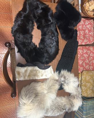 Colli pelliccia volpe silver, nera e astrakan