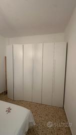 Armadio Bianco 6 Ante Battenti 243x53x236 cm