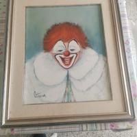 Dipinto a mano raffigurante un clown