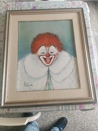 Dipinto a mano raffigurante un clown
