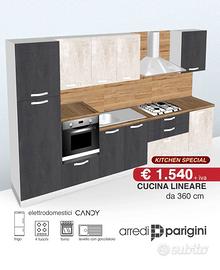 -Cucina - L.360cm - Colori a scelta