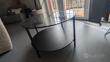 Tavolino rotondo vetro vittsjo Ikea