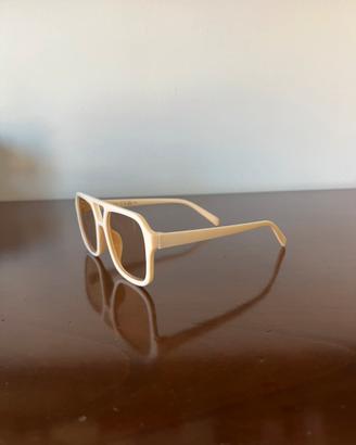 Occhiali da sole Oversize Avorio Unisex
