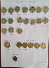24 monete della Repubblica di San Marino 