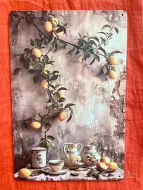 Targa decorativa metallo cm 20x30